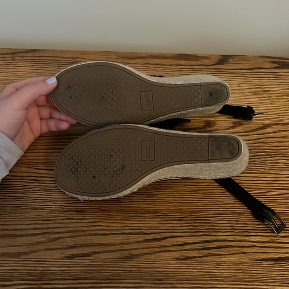 TOMS Monica Wedge Heel Espadrilles in Black Size 9 - Picture 8 of 8